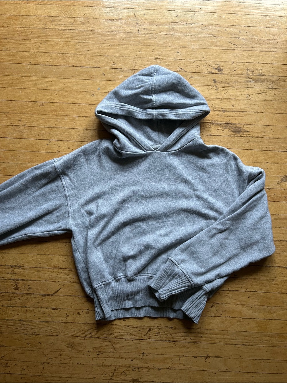 aerie grey cinched hoodie XS